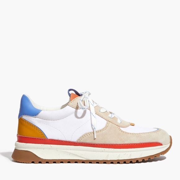 Madewell Shoes - New MADEWELL Kickoff Trainer Sneakers in Recycled Nylon Suede and Leather